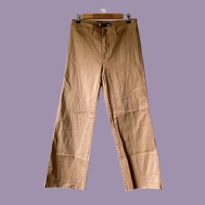 KUT From The Kloth Jean High Rise Wide Leg Contemporary Ankle Brozen Tan US 6